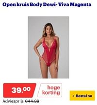 Open kruis body dewi- viva magenta-Huismerk - Bol.com