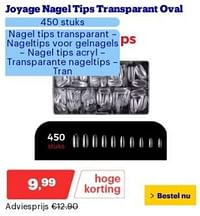 Joyage nagel tips transparant oval-Joyage