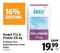 Promoties Knauf fix + finish - Knauf - Geldig van 24/07/2024 tot 30/07/2024 bij Gamma