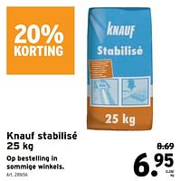 Promoties Knauf stabilisé - Knauf - Geldig van 24/07/2024 tot 30/07/2024 bij Gamma