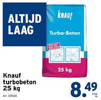 Promoties Knauf turbobeton - Knauf - Geldig van 24/07/2024 tot 30/07/2024 bij Gamma