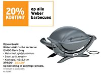 Weber elektrische barbecue q1400 dark grey-Weber
