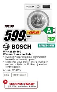 Bosch wan282m4fg wasmachine voorlader-Bosch