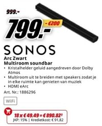 Sonos arc zwart multiroom soundbar-Sonos