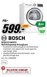 Bosch wqg321m0fg warmtepomp droogkast-Bosch