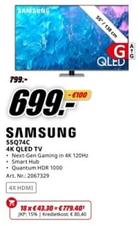 Samsung 55q74c 4k qled tv-Samsung