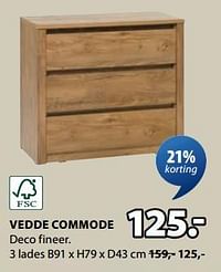 Vedde commode 3 lades-Huismerk - Jysk