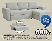 Vejlby bedbank met chaise longue-Huismerk - Jysk