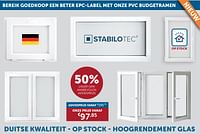 Pvc budgetramen-Stabilotec