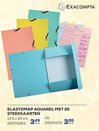 Elastomap aquarel met 25 steekkaarten-Exacompta