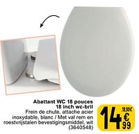 Abattant wc 18 pouces 18 inch wc-bril-Huismerk - Cora