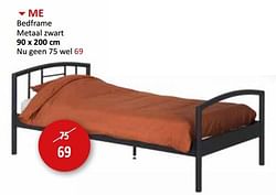 me Bedframe metaal zwart