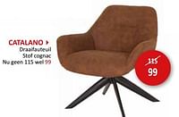 CATALANO Draaifauteuil stof cognac-Huismerk - Weba