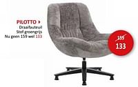 PILOTTO Draaifauteuil stof groengrijs-Huismerk - Weba