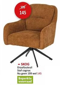 SKOG Draaifauteuil stof cognac-Huismerk - Weba