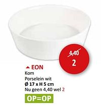 EON Kom porselein wit-Huismerk - Weba