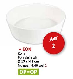 EON Kom porselein wit