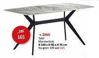 ZINS Tafel marmerlook-Huismerk - Weba