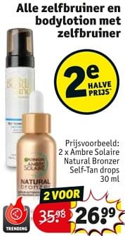 Ambre solaire natural bronzer self-tan drops-Garnier