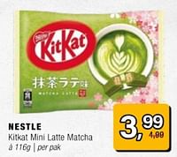 Nestle kitkat mini latte matcha-Nestlé