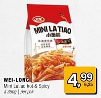 Wei-long mini latiao hot + spicy-Huismerk - Amazing Oriental