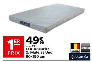 Promotions Matelas uno - Dreaméa - Valide de 27/08/2024 à 30/09/2024 chez But