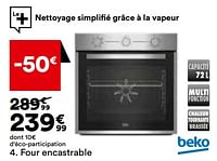 Promotions Four encastrable beko bbie14100x - Beko - Valide de 27/08/2024 à 30/09/2024 chez But