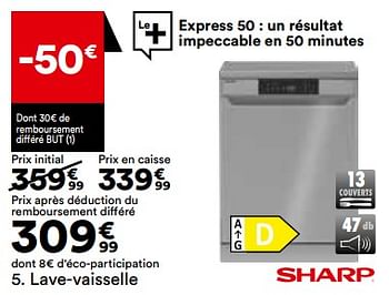 Promotions Lave-vaisselle sharp qw-na1bf47di-fr - Sharp - Valide de 27/08/2024 à 30/09/2024 chez But