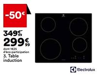 Promotions Table induction electrolux kib60420ck - Electrolux - Valide de 27/08/2024 à 30/09/2024 chez But