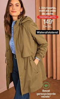 3-in-1-parka, voelt als peau de pêche-Huismerk - Damart