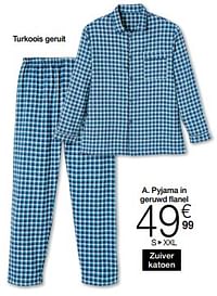 Pyjama in geruwd flanel-Huismerk - Damart