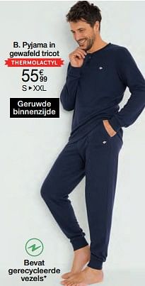 Pyjama in gewafeld tricot