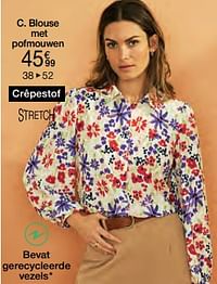 Blouse met pofmouwen-Huismerk - Damart