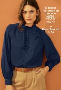 Blouse met volant en broderie-Huismerk - Damart