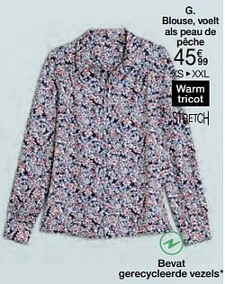 Blouse, voelt als peau de pêche