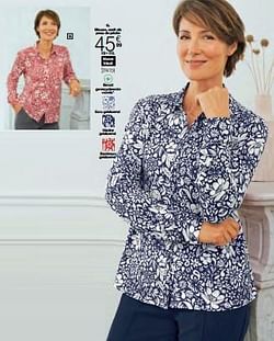 Blouse, voelt als peau de pêche