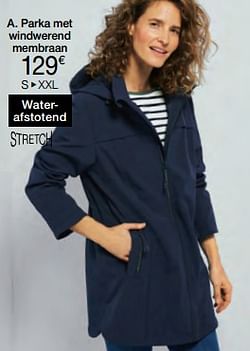 Parka met windwerend membraan