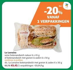 La lorraine botersandwich met granen + zaden