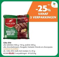 Côte d`or melk met nootjes-Cote D