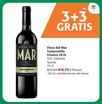 Finca del mar tempranillo crianza 2018 d.o. valencia-Rode wijnen