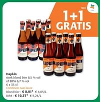 Hapkin sterk blond bier of bipa-Hapkin