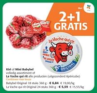 Kiri of mini babybel volledig assortiment of a vache qui rit alle producten-Huismerk - CoMarkt