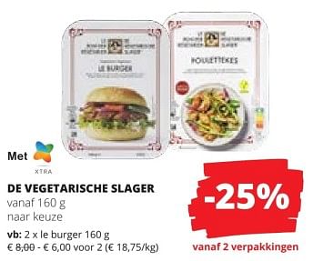 Promoties De vegetarische slager le burger - De Vegetarische Slager - Geldig van 29/08/2024 tot 09/11/2024 bij CoMarkt