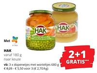 Doperwtjes met worteltjes-Hak