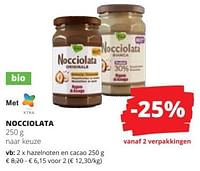 Hazelnoten en cacao-Nocciolata