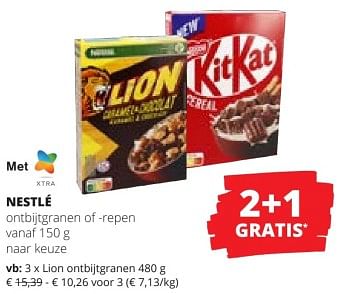 Promoties Lion ontbijtgranen - Nestlé - Geldig van 29/08/2024 tot 09/11/2024 bij CoMarkt