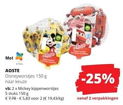 Mickey kippenworstjes