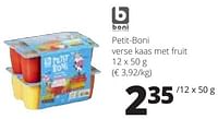 Petit-boni verse kaas met fruit-Boni