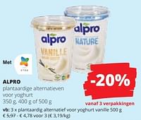 Plantaardig alternatief voor yoghurt vanille-Alpro