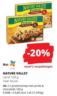 Proteïnereep met pinda + chocolade-Nature Valley 